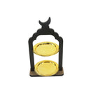 Two-Tier Black Crescent Moon Dessert Stand (2408244)