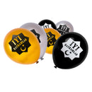 Gold, Silver & Black İyi Bayramlar Turkish Star Balloons (15 Pack)