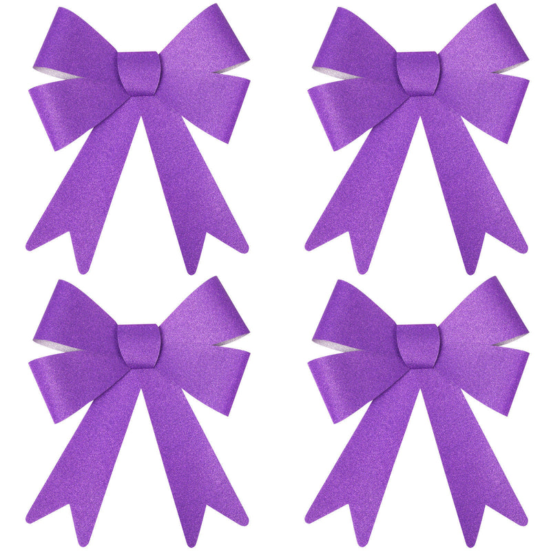 Pack of 4 Medium Glitter Eid Gift Bows (Various Colours)