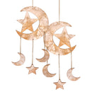 Marble Pattern Eid & Ramadan Wooden Hanging Crescent Moons
