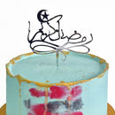 Metallic Silver Arabic Ramadan Mubarak Cake Topper