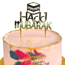 Hajj Mubarak Kaaba Gold Cake Topper