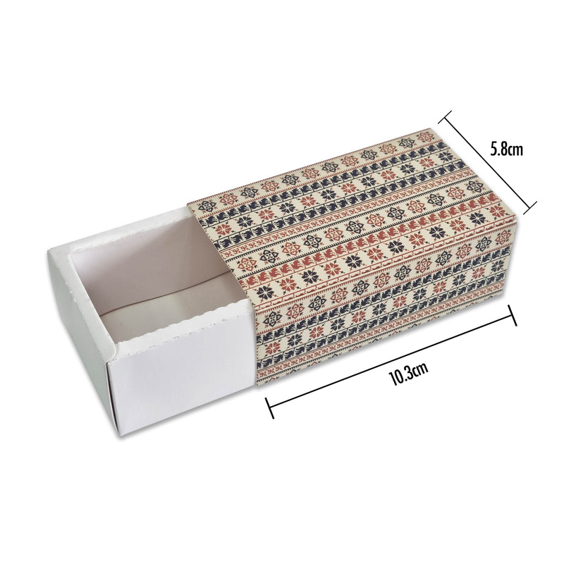 Palestine Embroidery Inspired Matchbox Style Gift Favour Boxes 12 Pack