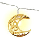 150cm / 10 Battery Powered LED Metal Moon Cut Out Fairy Lights (EIDL04)