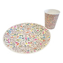 South Asia Paisley Pattern Disposable Paper Plate & Cup Set