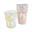 'Pastel Rainbow' Disposable Paper Plates & Cups