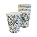 Blue & White Turkish Ottoman Style Disposable Paper Plate & Cup Set