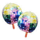 Pack of 2 Multicolour Disco Style Foil Balloons