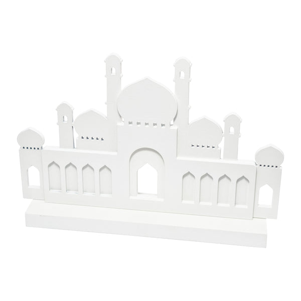 4 Minaret White Wooden Mosque Table Centre Decoration