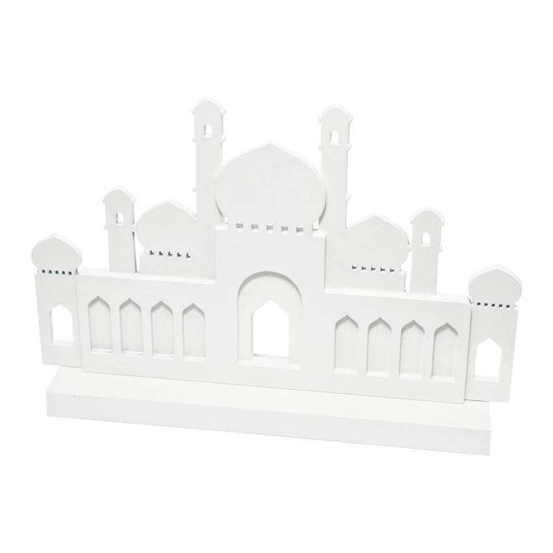 4 Minaret White Wooden Mosque Table Centre Decoration