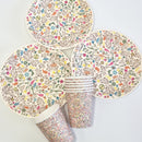 South Asia Paisley Pattern Disposable Paper Plate & Cup Set
