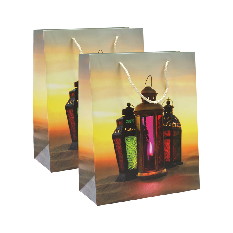 Pack of 2 Medium Desert Lanterns Eid & Ramadan Gift Bags