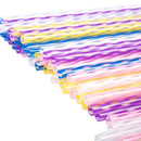 Jumbo Wide Clear/Multicolour Spiral Hard Rigid Drinking Straws