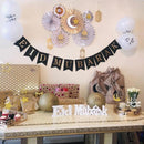 Eid Mubarak - Black & Gold Card Pennant Bunting 2M