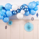 Set of 2 Blue Wooden Ramadan / Eid Lantern Hanging Decorations