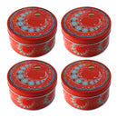 Set of 4 Red Moon & Lantern Decorative Iftar Treat Tins