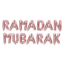 Rose Gold 'Ramadan Mubarak' Foil Letter Balloons