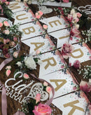 Floral Eid Mubarak Gold Lettering Card Pennant Bunting - 2 meters