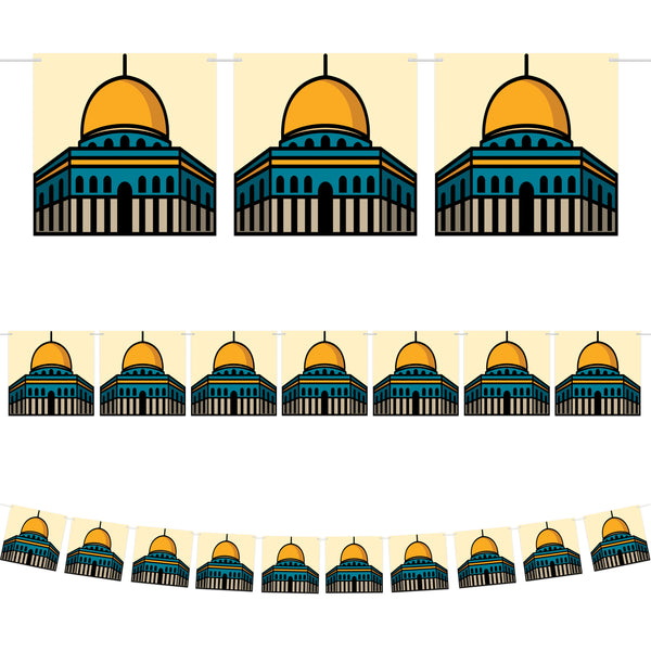 Al Aqsa Masjid Qubbat al-Sakhrah Bunting - 2 meters