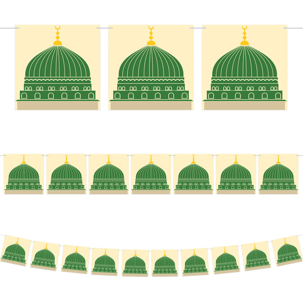 Al-Masjid al-Nabawi Square Card Bunting - 2 meters