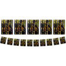Black & Gold Rectangle Eid Mubarak Card Bunting - 2 meters
