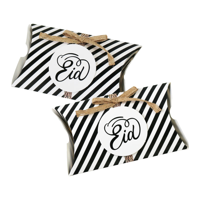 Black & White 'Eid' Money Gift Pouches Favour Boxes 12 Pack