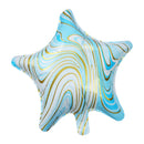 Pack of 2 Blue Marble Star Eid & Ramadan Foil Balloon (45cm)