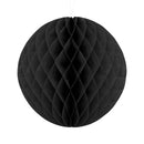 Pack of 2 Black Paper Hanging Honeycomb Sphere Balls Eid Party Decoration