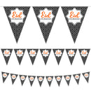 Gold, Black & White Eid Mubarak Balloons & Bunting Set