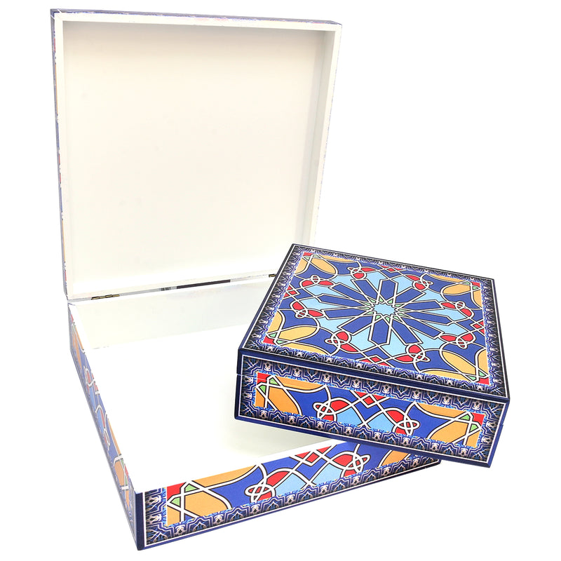 Medium & Large Blue Wooden Hinged Display Box