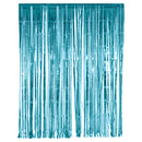 Metallic Blue Foil Tinsel Curtain Backdrop Decoration