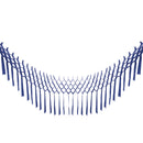 Blue Paper Hanging Garland Eid Party Decoration - 3 Metre