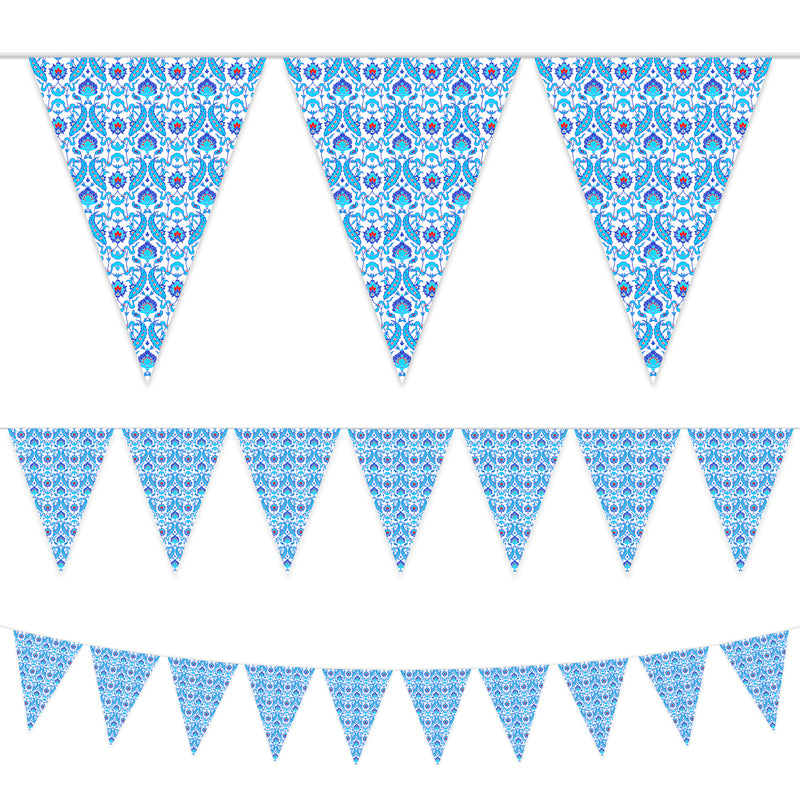 Blue & White Ottoman Bunting & Balloon Set
