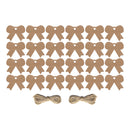 Pack of 24 Plain Rustic Eid Gift Labels with Twine