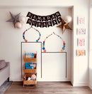 Pack of 2 Large Silver Paper Hanging Star Eid & Ramadan Decoration