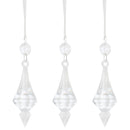 Clear Acrylic Droplet Hanging Decorations (3 Pack)