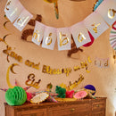 Pastel Multicolour Eid Mubarak Rectangle Card Bunting - 2 meters