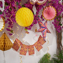 Multicolour Persian Style Natural Hessian Pennant Bunting - 2m