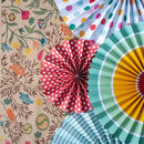 Set of 8 Assorted Pastel Concertina Paper Fan Hanging Decorations