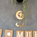 Marble Pattern Eid & Ramadan Wooden Hanging Crescent Moons