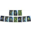 Eid Mubarak Rectangle Peacock / Botanic Bunting - 2 meters