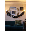 Eid Mubarak - Black & Gold Card Pennant Bunting 2M