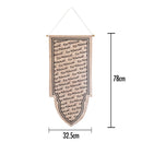 Eid Mubarak Calligraphy Natural Hessian Hanging Scroll Pendant