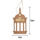 Pack of 20 Gift Tags With Natural Hessian String - 'Eid Mubarak' Lantern