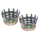 Grey Felt Moon, Star & Mosque Gift Crown Shaped Baskets