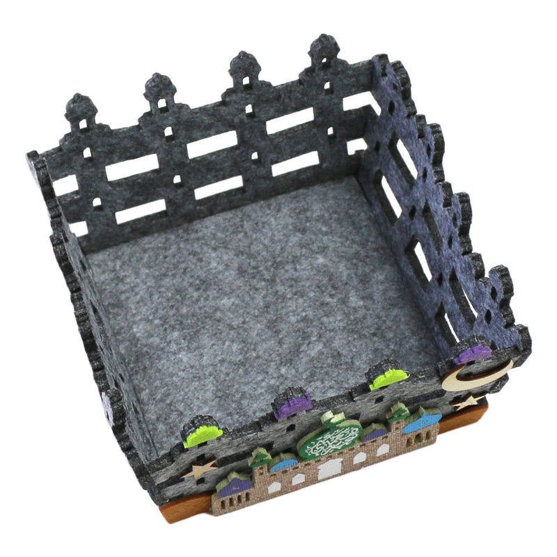 Grey Felt Moon, Star & Mosque Gift Baskets (Pack of 2)