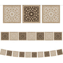 Islamic Geometric Pattern Square Hessian Bunting - 2 meters