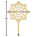 Shiny Gold Plastic Islamic Geometric Gold Cake Topper