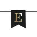 Eid Mubarak - Black & Gold Card Pennant Bunting 2M