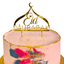 Metallic Gold Eid Mubarak Mosque Qubba Cake Topper
